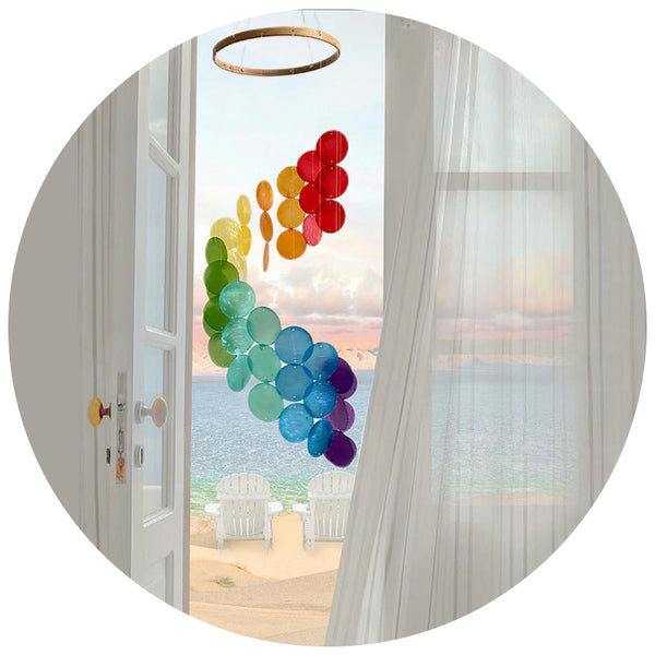 White Bohemian Seashell Wind Chime Dream Catcher Hanging Decor For Home Wind Chimes