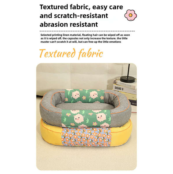 Size Grey Cozy Pet Bed For Small Dogs And Cats Durable & Chew Resistant Nest All Seasons Pet Beds