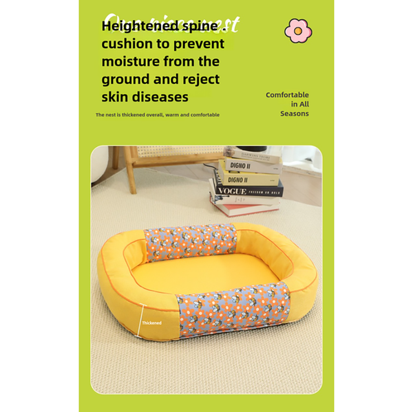 Size Grey Cozy Pet Bed For Small Dogs And Cats Durable & Chew Resistant Nest All Seasons Pet Beds