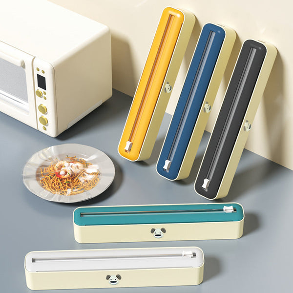 2 Pcs Bidirectional Cling Film Cutter Reusable Wrap Dispenser For Kitchen Other Kitchen Gadgets