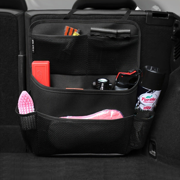 1 Pcs Black Premium Car Back Seat & Trunk Organizer Multi Pocket Hanging Storage Bag Car Organisers