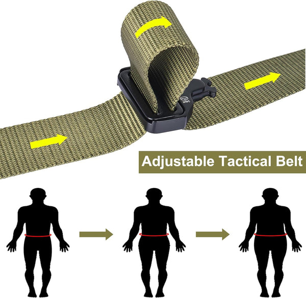 Black Tactical Battle Belt Set Padded Molle Outer & Nylon Inner Police & Security Belts