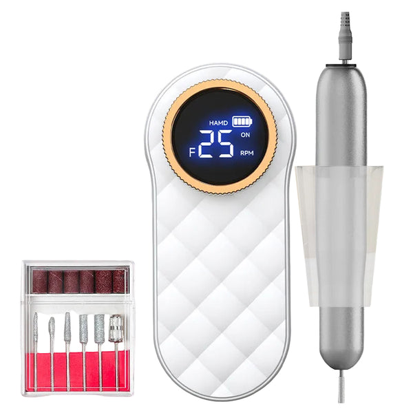 White Portable Mini Electric Nail Drill Pen Manicure Pedicure Polishing & Shaping Tool Electric Files & Tools