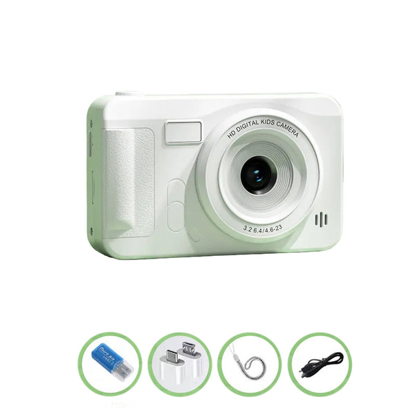 Student Hd Digital Camera 44Mp 8X Zoom Autofocus Dual Lens Type Charging (White) Digital Cameras