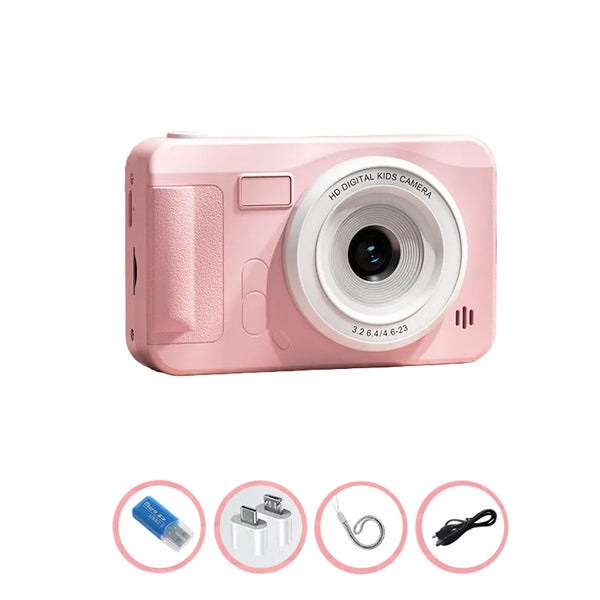 Student Hd Digital Camera 44Mp 8X Zoom Autofocus Dual Lens Type Charging (White) Digital Cameras