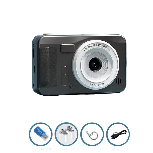 Student Hd Digital Camera 44Mp 8X Zoom Autofocus Dual Lens Type Charging (White) Digital Cameras
