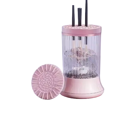Pink Electric Makeup Brush Cleaner & Dryer Machine Automatic Spinner Tool (Plug In Model) Brush Cleaners