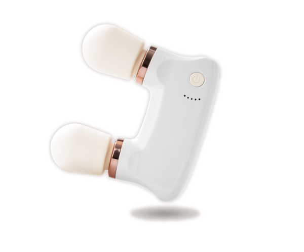 White Portable Dual Head Mini Massager 5 Modes, Quiet Operation, Usb C Rechargeable Massagers