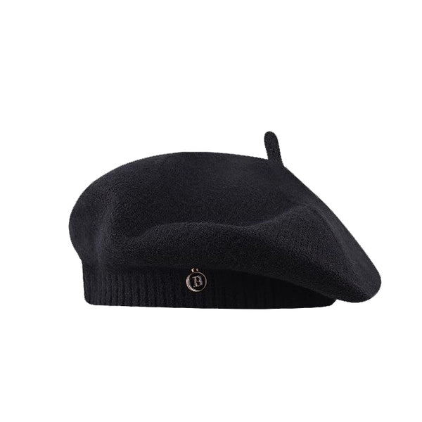 White Inspired Knitted Beret Stretchy & Comfortable Wool Blend Cap Hats