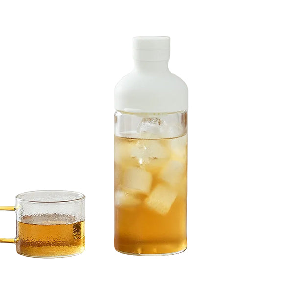 Style Cold Brew Bottle 450Ml Glass Leak Resistant Silicone Top Green Lid Vacuum Flasks & Mugs