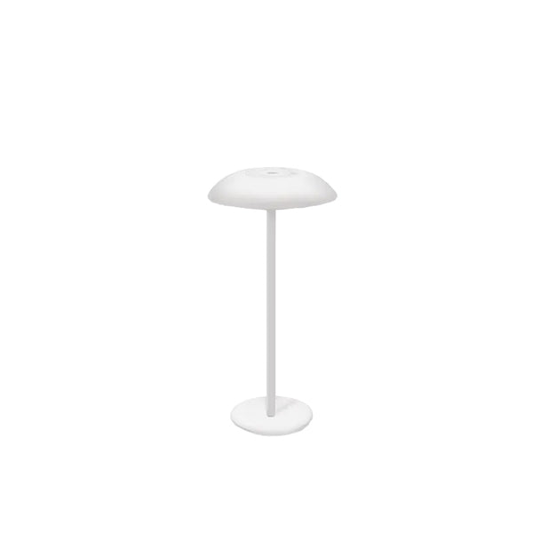 White Minimalist Rechargeable Led Touch Table Lamp 3 Color Stepless Dimming Metal Desk Light Lamps