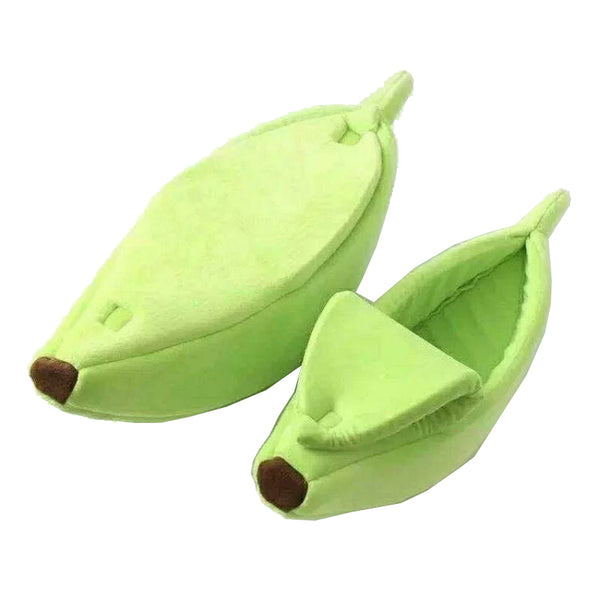 Cozy Banana Peel Pet Bed Plush & Warm Cave House For Cats Small Dogs Pet Beds