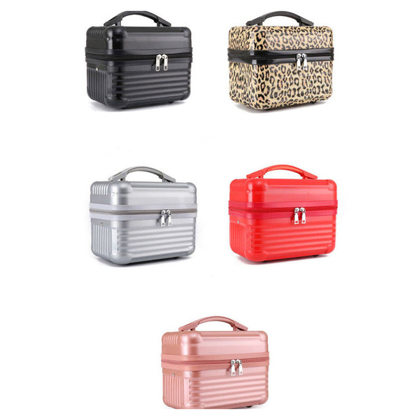 Leopard Pattern Durable Hard Shell Makeup Travel Case Large Capacity Portable Cosmetic Organiser Box With Handle Makeup Bags & Cases