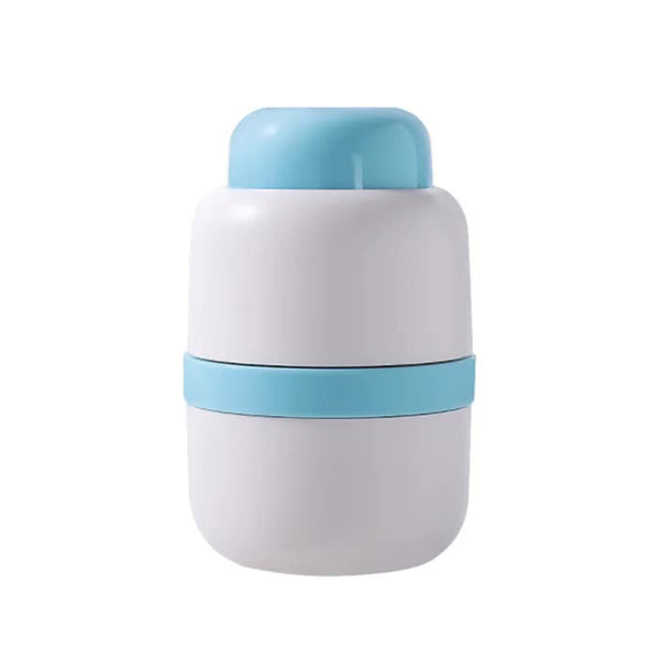 White And Blue 3 In 1 Pill Cutter Crusher & Storage Box Portable Tablet Splitter Grinder For Precise Dosing Pill Boxes