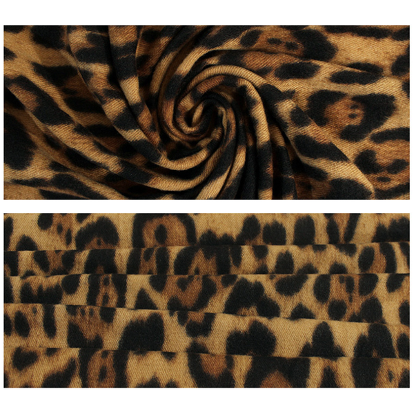 70Cm X 200Cm Elosung 2 Piece Light Brown Leopard Elegant Faux Cashmere Shawl Warm And Versatile 200 Cm Long European Style Scarf 70Cm X 200Cm Scarves