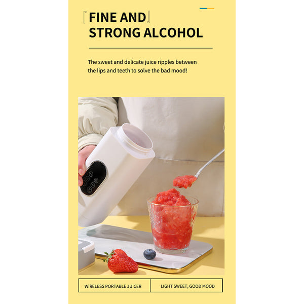 Wireless Portable Juicer Blender 420Ml, 12 Blades, 5 Hour Ice Storage, Digital Display & Usb C Charging Black Handheld Blenders