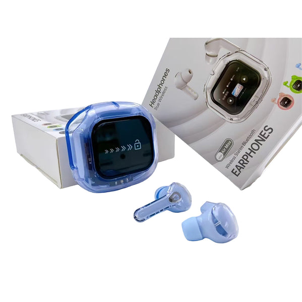 Transparent Tws Wireless With Smart Call Noise Reduction & Led Display Case Bluetooth 5.4 Earbuds