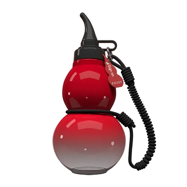 Unique Gourd Shaped Sports Water Bottle 800Ml Tritan Material Leakproof With Carry Strap Red Water Bottles & Vacuum Flasks
