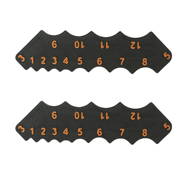 2 Pcs Black Precision Fillet Radius Gauge Compact Plastic Arc & Corner Measurement Tool R1 R12mm Other Test & Measurement