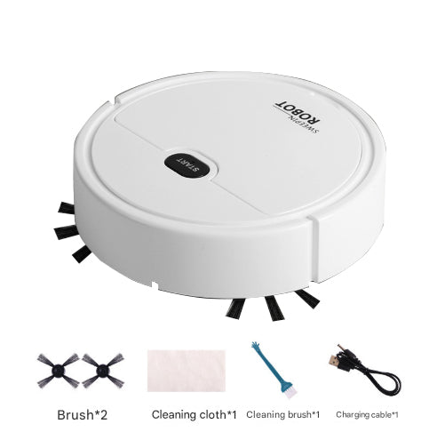 White 3 In 1 Smart Robot Vacuum Cleaner Automatic Sweeping Mopping & Suction For Hard Floors & Pet Hair Vacuum Cleaners