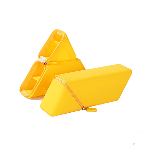 Yellow Transforming Silicone Pencil Case Stand Up Holder & Stationery Organiser Pencil Cases