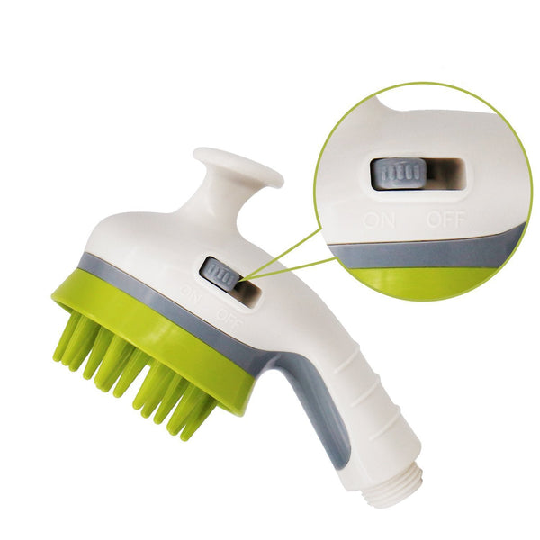 White Ultimate Pet Bathing Showerhead Dog Friendly Pressure Boost Spray With Foamer Dog Grooming