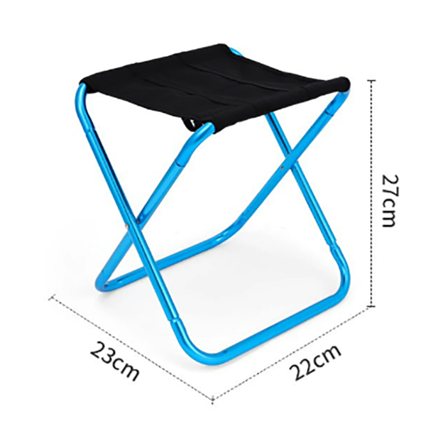 Small Blue Ultralight Portable Folding Camping Stool Compact Aluminum Chair For Hiking Fishing & Outdoor Events Camping Chairs