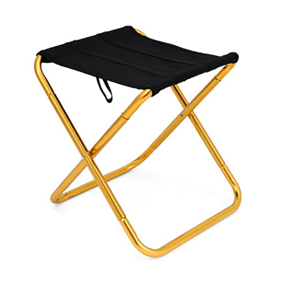 Small Gold Ultralight Portable Folding Camping Stool Compact Aluminum Chair For Hiking Fishing & Outdoor Events Camping Chairs