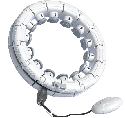 White 24 Sections Adjustable Smart Hula Hoop With Weighted Ball Never Fall Fitness Ring With Massage Nodes For Core Training Hula Hoops