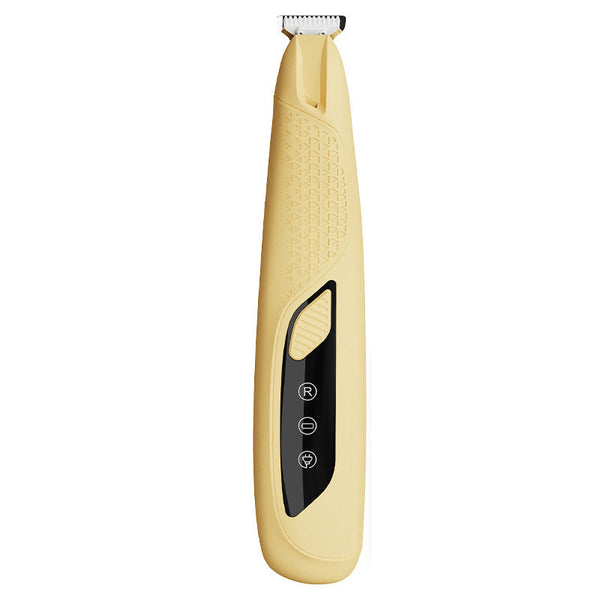 Yellow Precision Pet Paw Trimmer Waterproof & Rechargeable Grooming Clipper For Dog Cat Paws Eyes And Ears Dog Grooming