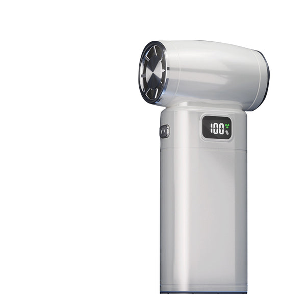 White Portable High Speed Turbo Fan & Air Duster 130,000 Rpm Brushless Motor, Rechargeable Blower Blowers Air Movers & Dryers