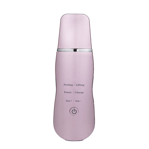 Ultrasonic Skin Scrubber Deep Cleansing Peeling Lifting And Ion Infusion Facial Spatula Purple Facial Cleansing Devices