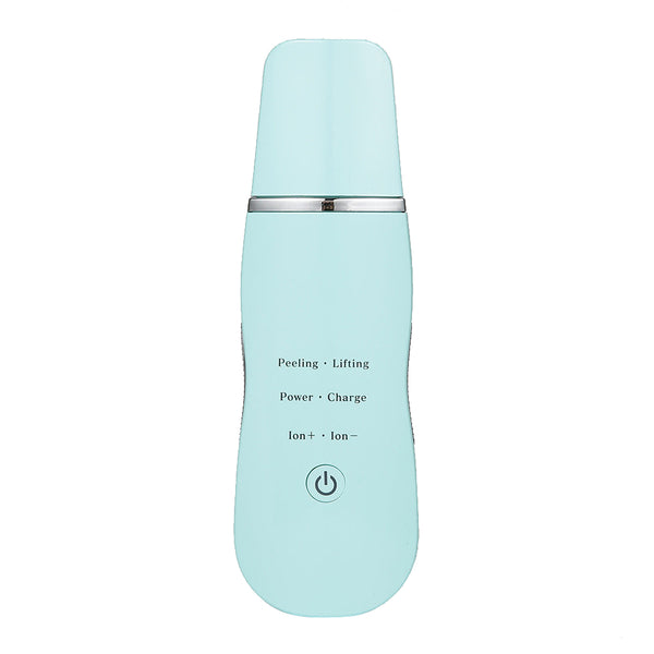 Ultrasonic Skin Scrubber Deep Cleansing Peeling Lifting & Ion Infusion Facial Spatula Green Facial Cleansing Devices