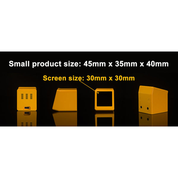 2Pc Mini Smart Wi Fi Weather Station Clock Desktop Digital With Hd Ips Screen Customizable Gif Display & 3 Day Forecast Gold Alarm Clocks & Clock Radi