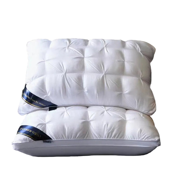 White Luxury Adjustable Bed Pillow Set (2 Pack) Hotel Quality Down Alternative For Ultimate Neck Support & Comfort Pillows