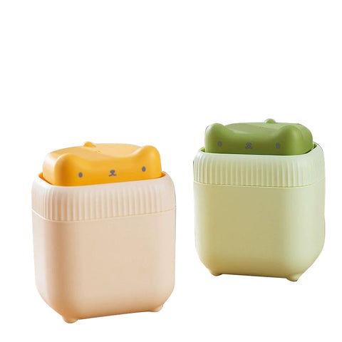 2 Pcs Cute Cat Press To Dispense Soap Pump And Sponge Caddy For Kitchen Sink Green + Yellow Soap Dishes & Dispensers