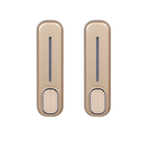 2 Pcs Gold Modern Wall Mounted Press Soap Dispenser 300Ml Refillable Pump For Bathroom & Kitchen Soap Dispensers