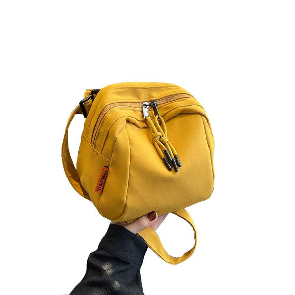 Yellow Lightweight Canvas Crossbody Bag Minimalist Casual Shoulder Satchel With Adjustable Strap Women's Bags & Handbags