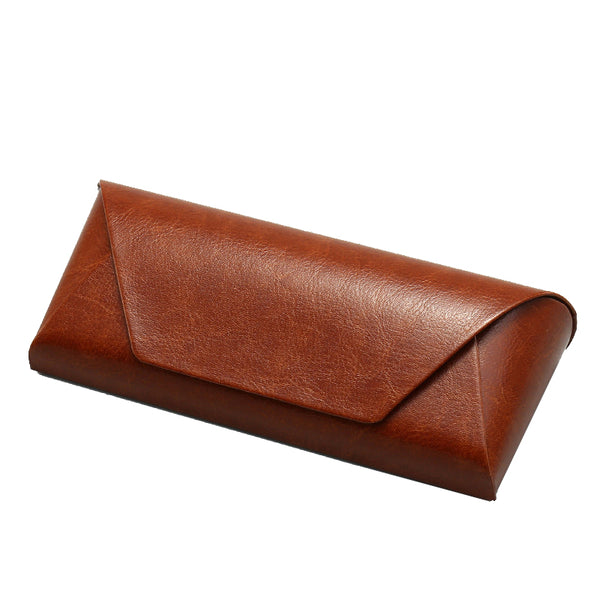 2 Pcs Brown Style Pu Leather Eyewear Case Protective Hard Shell With Soft Lining Eyeglass Cases & Storage