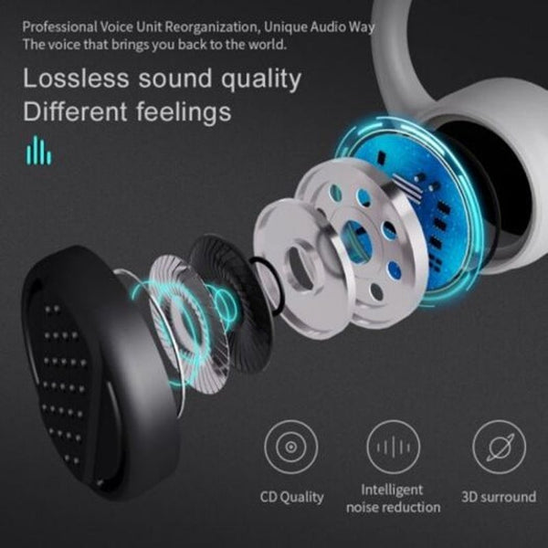 V9 Headphones Bluetooth 5.0 Wireless Sports Earphones Red Headsets