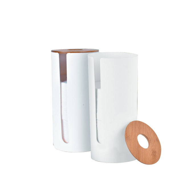 Bamboo Lid Toilet Roll Storage Holder Toilet Paper Holders & Storage