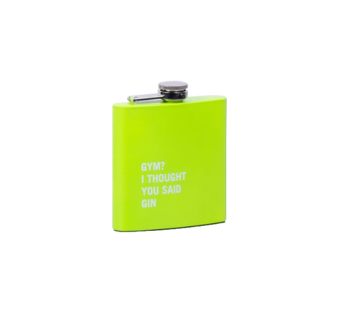 175Ml Stainless Steel Hip Flask W Funny Quotes Green Water Bottles & Vacuum Flasks