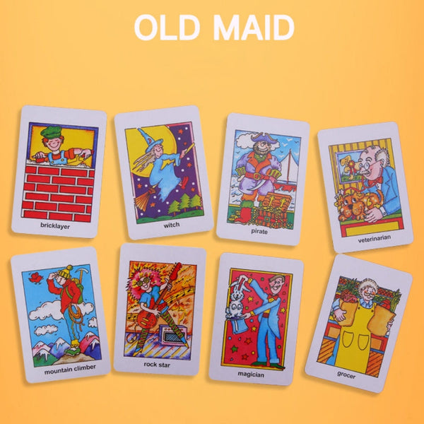 Crazy Eight Hearts Old Maid Fish Educational Children Card Games Set Of 4 Assorted Family Card Games