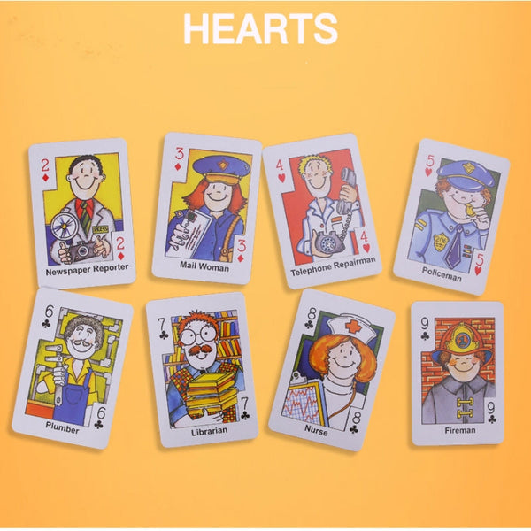 Crazy Eight Hearts Old Maid Fish Educational Children Card Games Set Of 4 Assorted Family Card Games