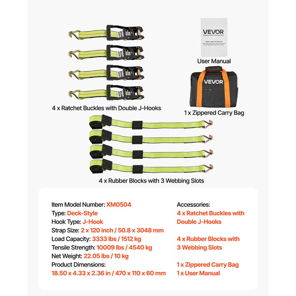 Wheel Chock Tie Down Kit Deck Style Trailer Strap Car With J Hook Break Strength 4540 Kg And Working Load 1512 Motorcycle System For Suvs Trailers Tru