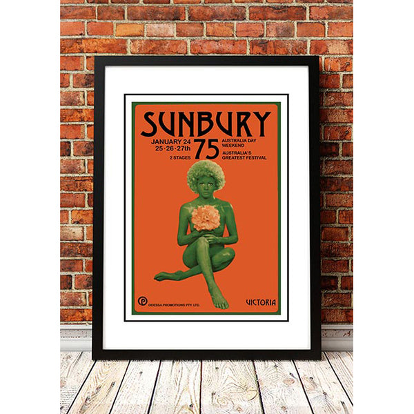 Smart Artists Memorabilia Sunbury 'Music Festival' Poster 1975 Framed A1 Posters & Prints