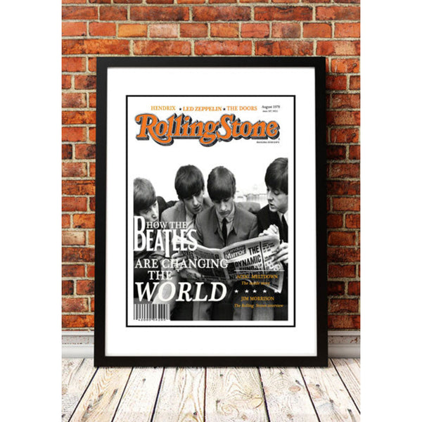 The Beatles' Rolling Stone Magazine Cover! Framed A4 Art Posters