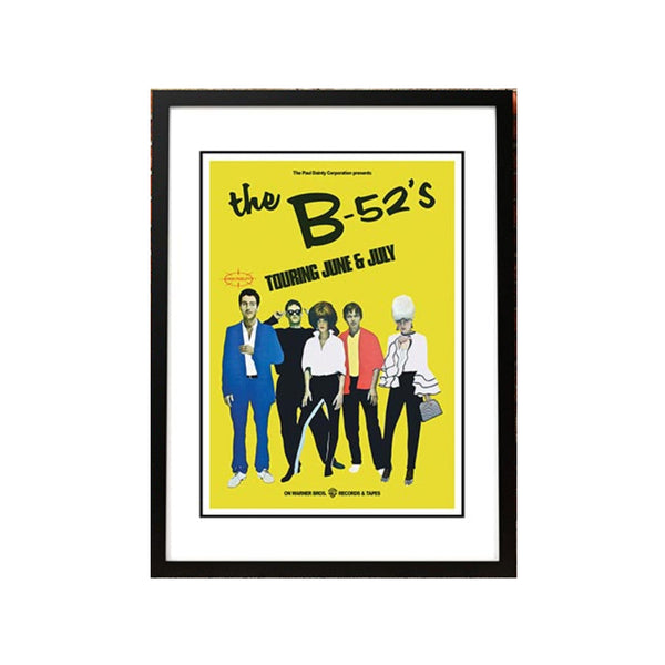 The B 52S Australian Tour Poster 1980 Framed A4 Art Posters