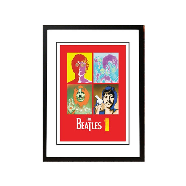 The Beatles 1 In Store Promotional Poster 2000 Framed A4 Art Posters