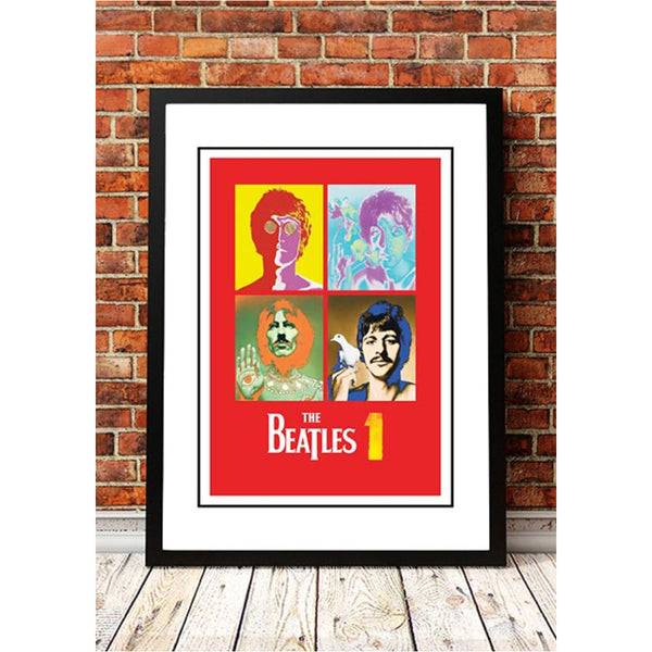 The Beatles 1 In Store Promotional Poster 2000 Framed A4 Art Posters